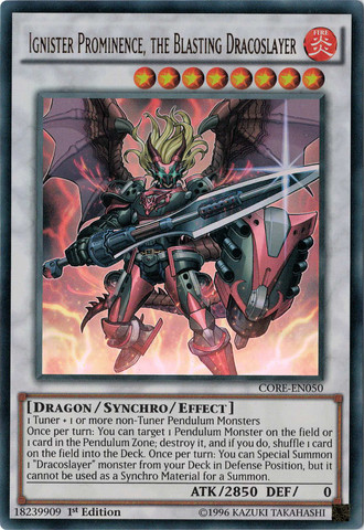 Ignister Prominence, the Blasting Dracoslayer [CORE-EN050] Ultra Rare | The CG Realm