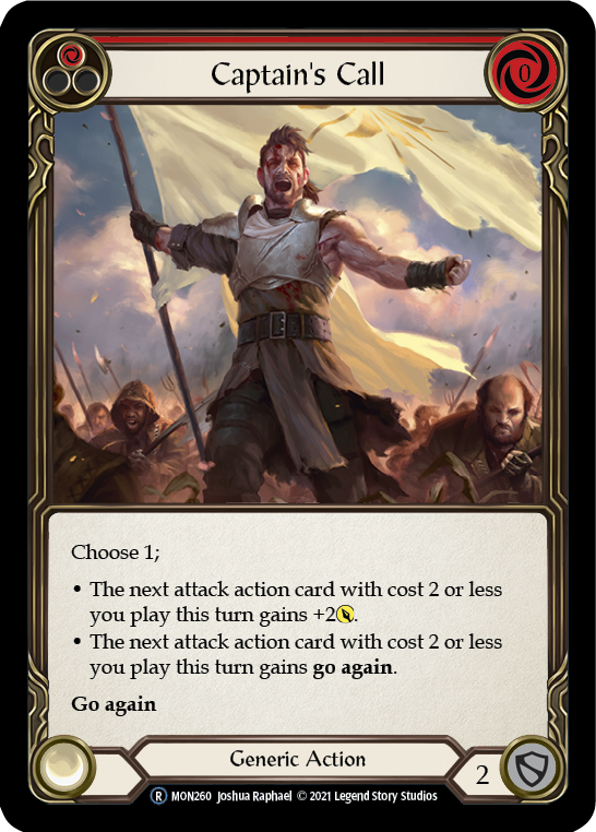 Captain's Call (Red) [U-MON260-RF] (Monarch Unlimited)  Unlimited Rainbow Foil | The CG Realm
