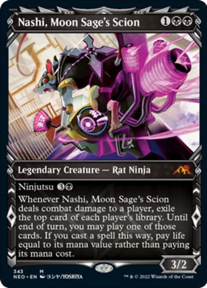 Nashi, Moon Sage's Scion (Showcase Ninja) [Kamigawa: Neon Dynasty] | The CG Realm
