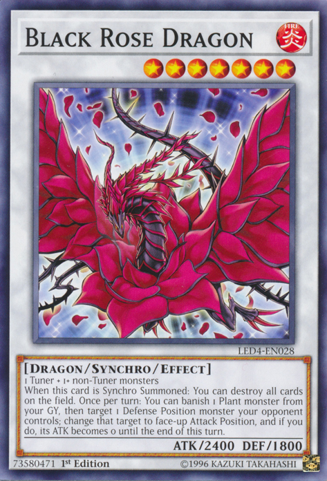 Black Rose Dragon [LED4-EN028] Common | The CG Realm