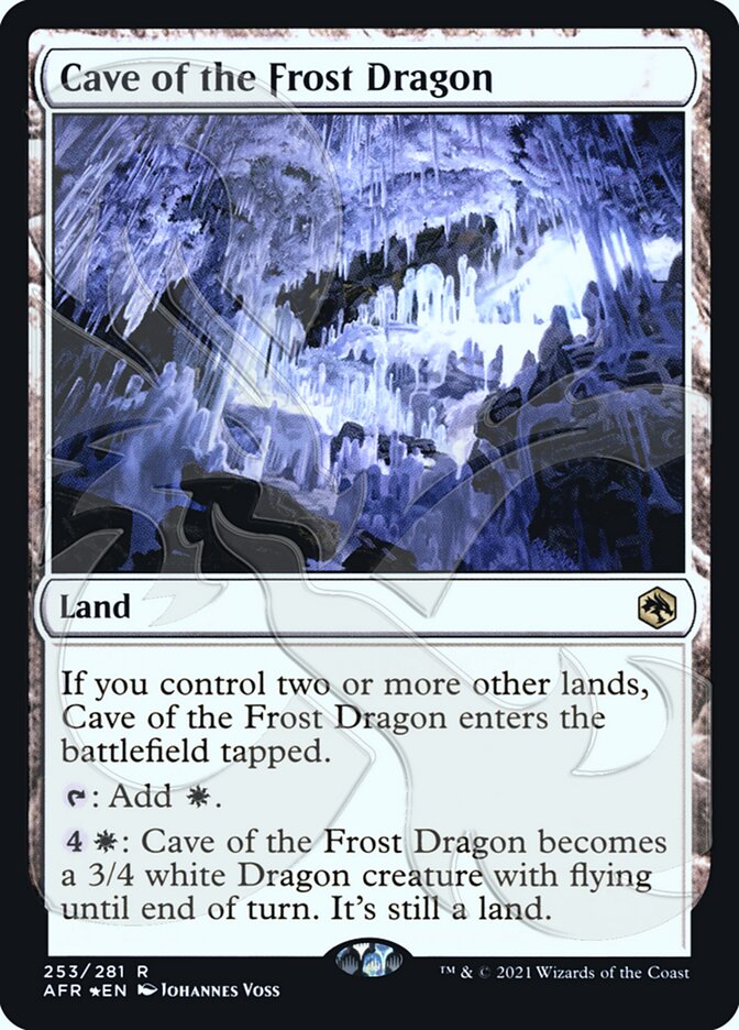 Cave of the Frost Dragon (Ampersand Promo) [Dungeons & Dragons: Adventures in the Forgotten Realms Promos] | The CG Realm