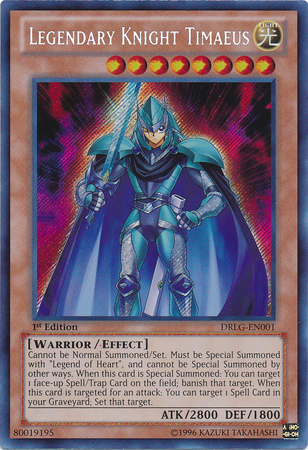 Legendary Knight Timaeus [DRLG-EN001] Secret Rare | The CG Realm