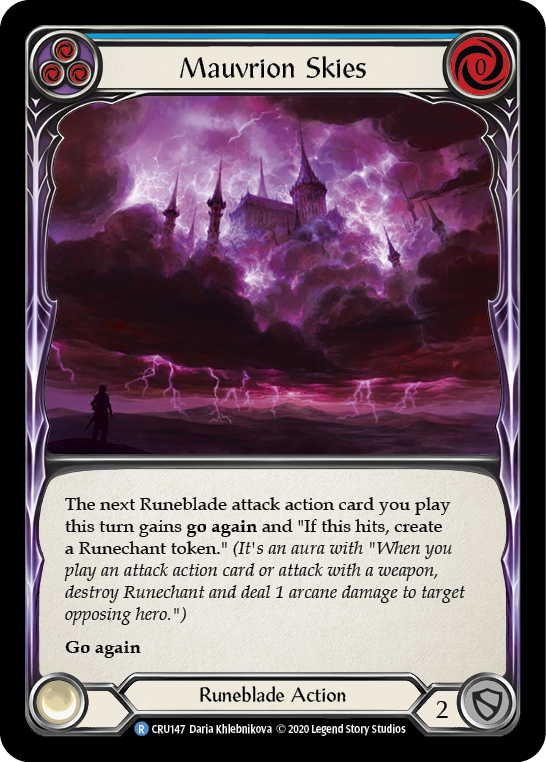 Mauvrion Skies (Blue) [CRU147] (Crucible of War)  1st Edition Normal | The CG Realm