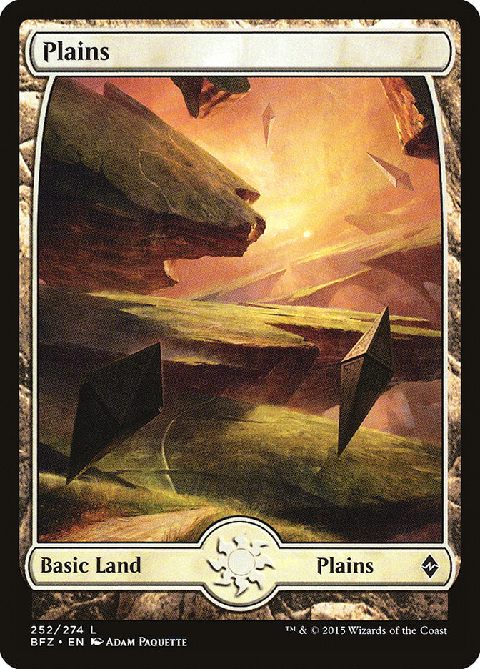 Plains (252) (Full Art) [Battle for Zendikar] | The CG Realm