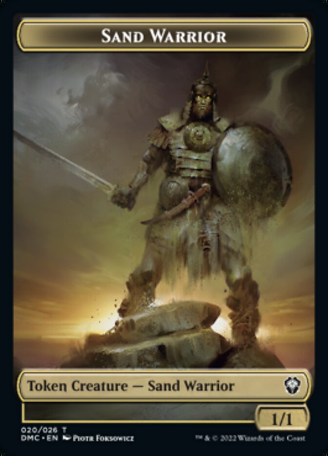 Soldier // Sand Warrior Double-Sided Token [Dominaria United Tokens] | The CG Realm