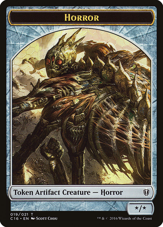 Horror // Thopter Double-Sided Token (C16-019) - Commander 2016 Tokens