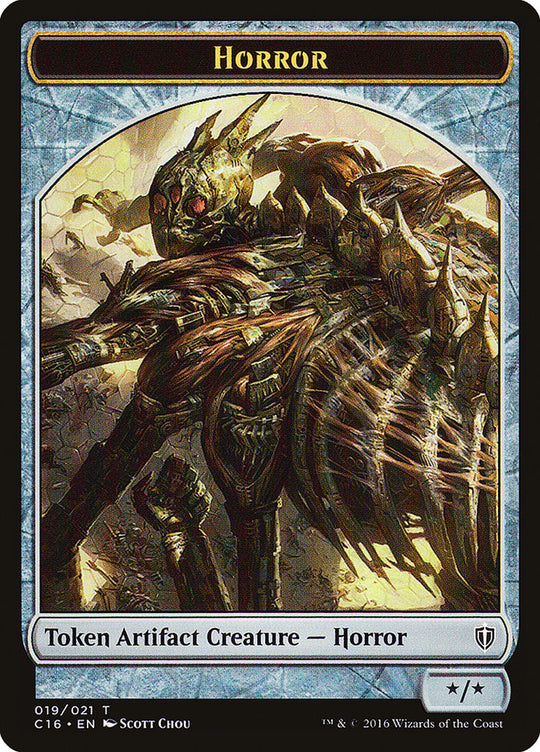 Horror // Thopter Double-Sided Token (C16-019) - Commander 2016 Tokens