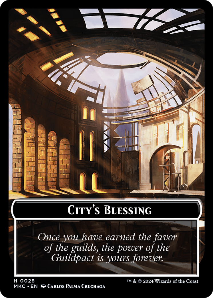 City's Blessing // Zombie Double-Sided Token [Murders at Karlov Manor Commander Tokens] | The CG Realm