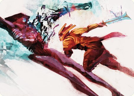 Hexgold Slash Art Card [Phyrexia: All Will Be One Art Series] | The CG Realm