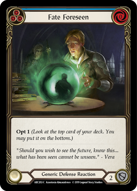 Fate Foreseen (Blue) [ARC202-C] (Arcane Rising)  1st Edition Rainbow Foil | The CG Realm
