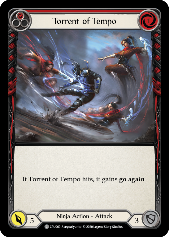 Torrent of Tempo (Red) [CRU069] (Crucible of War)  1st Edition Rainbow Foil | The CG Realm