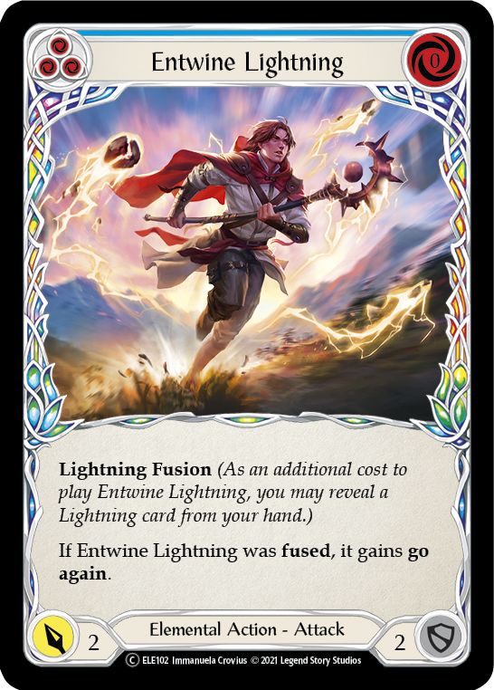 Entwine Lightning (Blue) [U-ELE102] (Tales of Aria Unlimited)  Unlimited Rainbow Foil | The CG Realm