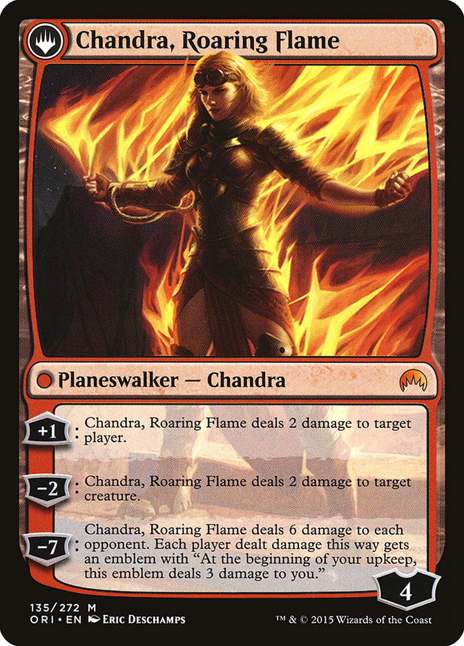 Chandra, Fire of Kaladesh // Chandra, Roaring Flame [Magic Origins] | The CG Realm