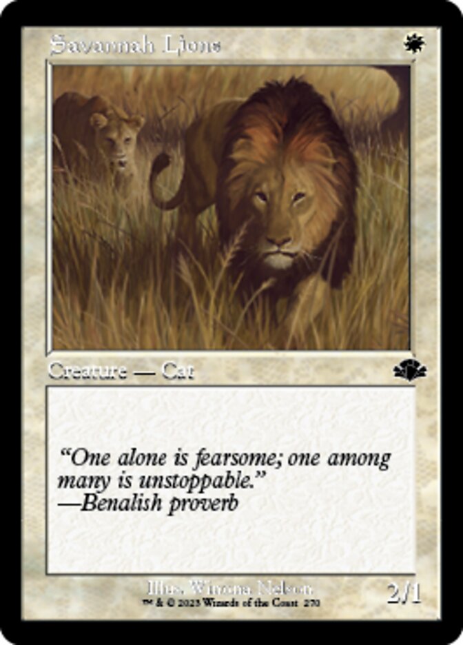 Savannah Lions (Retro) [Dominaria Remastered] | The CG Realm