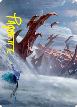 Island Art Card (Gold-Stamped Signature) [Strixhaven: School of Mages Art Series] | The CG Realm