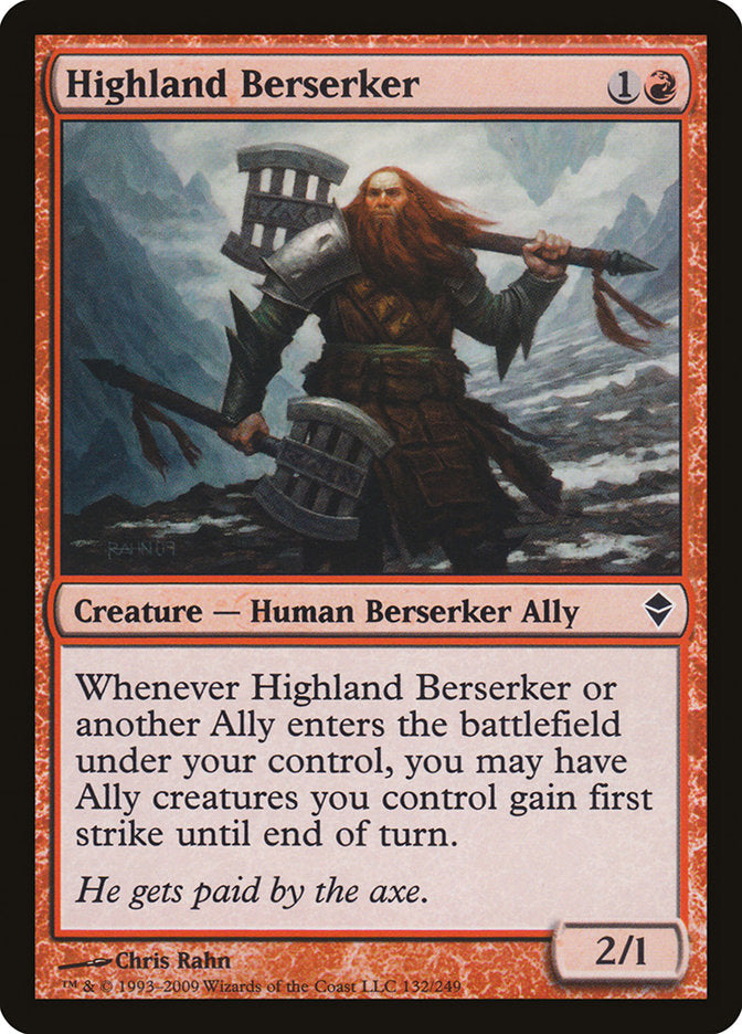 Highland Berserker [Zendikar] | The CG Realm