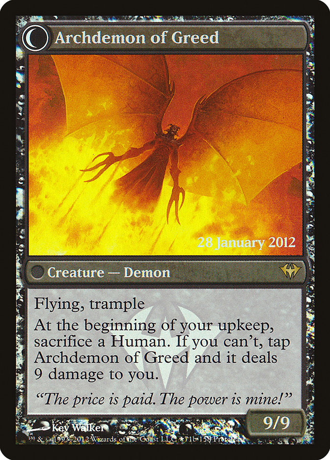 Ravenous Demon // Archdemon of Greed [Dark Ascension Prerelease Promos] | The CG Realm