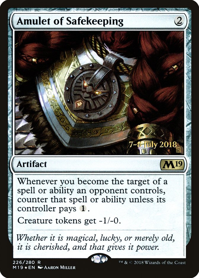Amulet of Safekeeping [Core Set 2019 Prerelease Promos] | The CG Realm