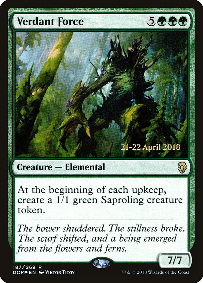 Verdant Force [Dominaria Prerelease Promos] | The CG Realm