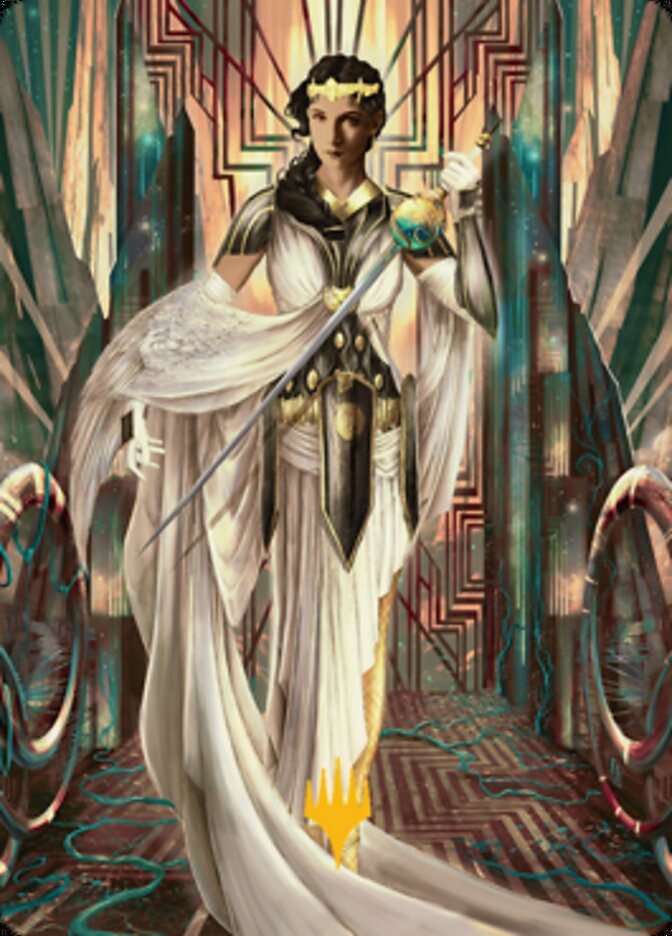 Elspeth Resplendent 2 Art Card (Gold-Stamped Signature) [Streets of New Capenna Art Series] | The CG Realm