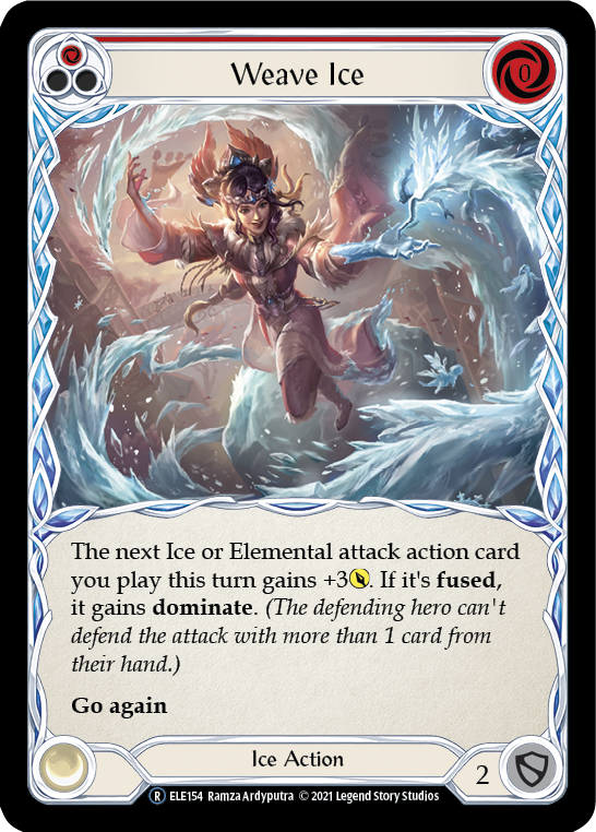 Weave Ice (Red) [U-ELE154] (Tales of Aria Unlimited)  Unlimited Rainbow Foil | The CG Realm