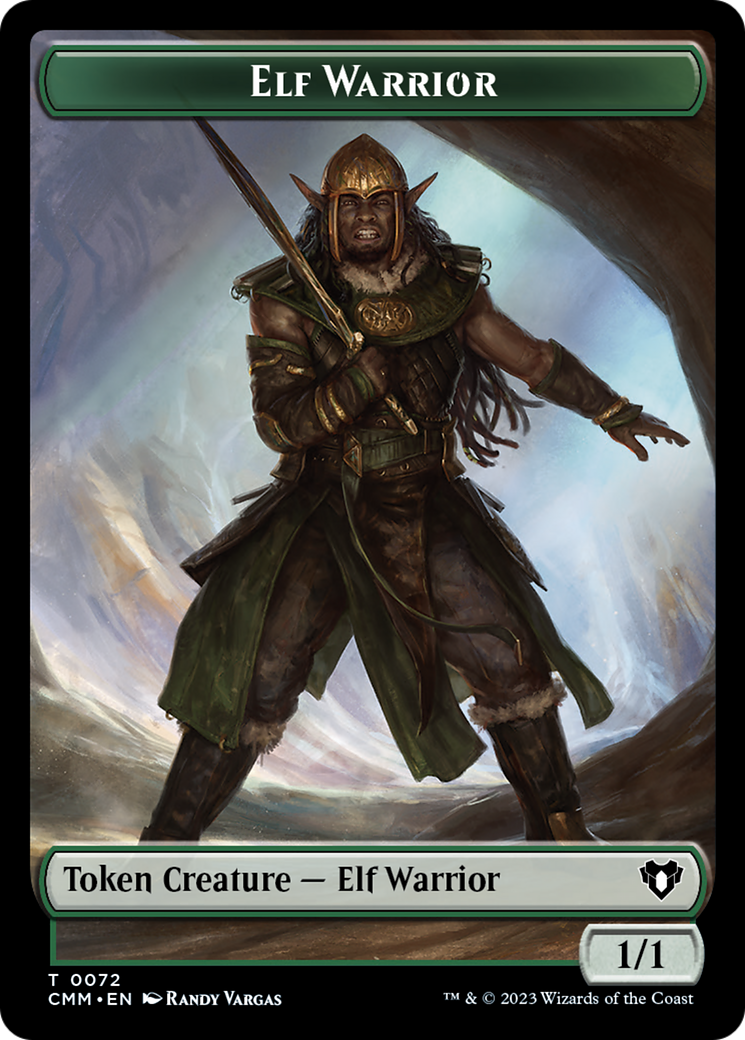 Elf Warrior // Cleric Double-Sided Token [Commander Masters Tokens] | The CG Realm