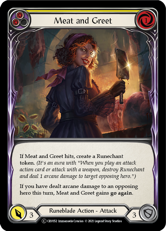 Meat and Greet (Yellow) [U-CRU152] (Crucible of War Unlimited)  Unlimited Normal | The CG Realm