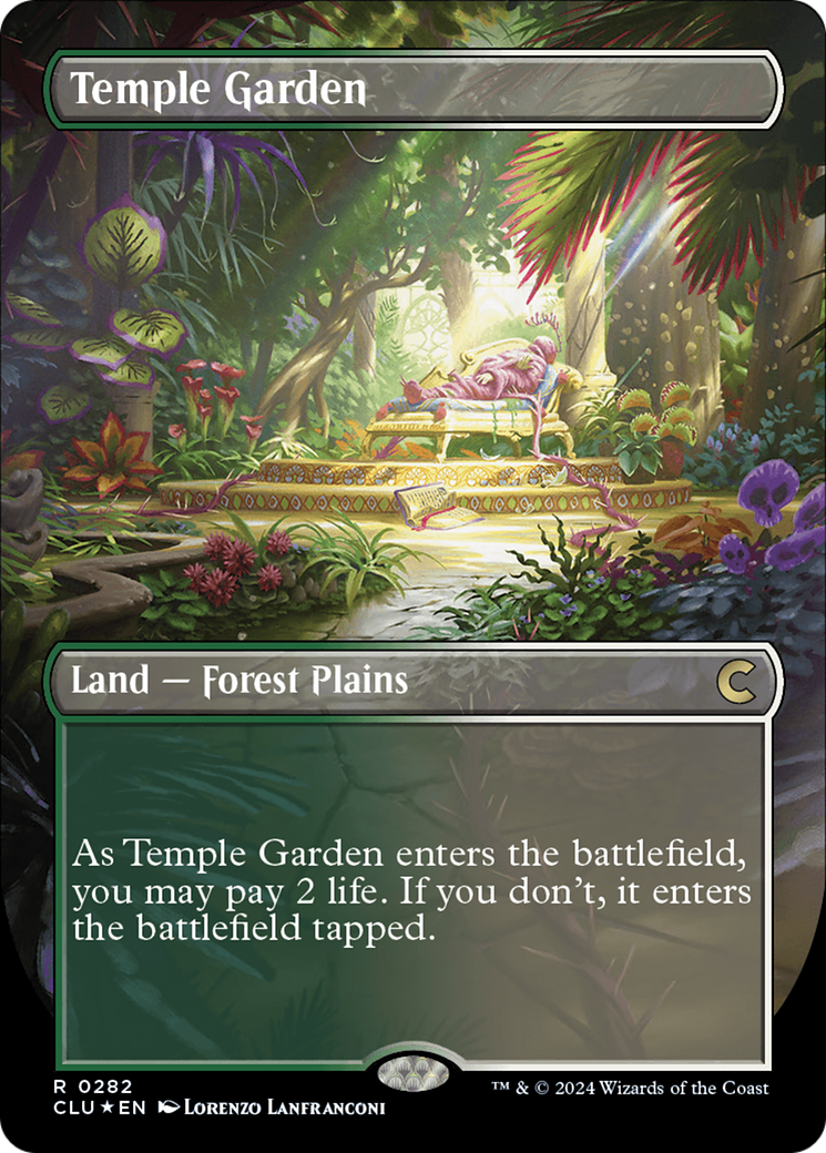 Temple Garden (Borderless) [Ravnica: Clue Edition] | The CG Realm
