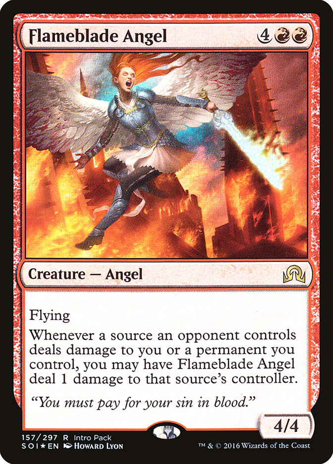 Flameblade Angel (Intro Pack) [Shadows over Innistrad Promos] | The CG Realm