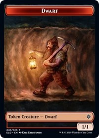 Dwarf // Food (17) Double-Sided Token [Throne of Eldraine Tokens] | The CG Realm
