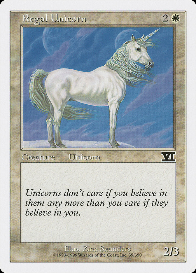 Regal Unicorn [Classic Sixth Edition] | The CG Realm