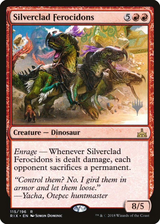 Silverclad Ferocidons (Promo Pack) [Rivals of Ixalan Promos] | The CG Realm