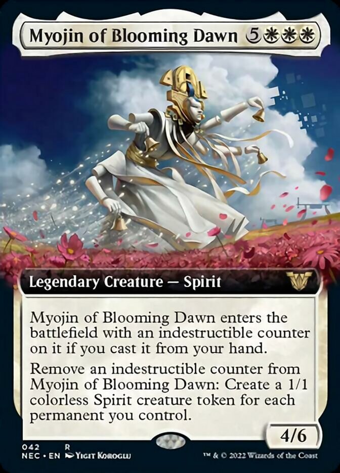 Myojin of Blooming Dawn (Extended Art) [Kamigawa: Neon Dynasty Commander] | The CG Realm