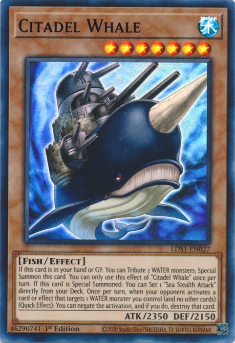 Citadel Whale (Blue) [LDS1-EN027] Ultra Rare | The CG Realm