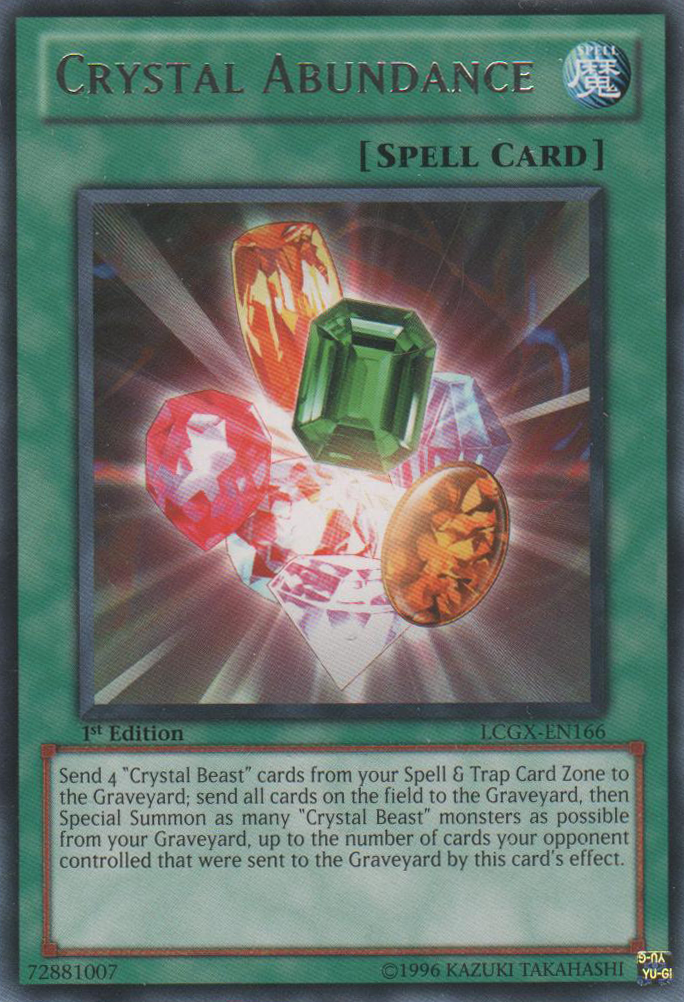 Crystal Abundance [LCGX-EN166] Rare | The CG Realm