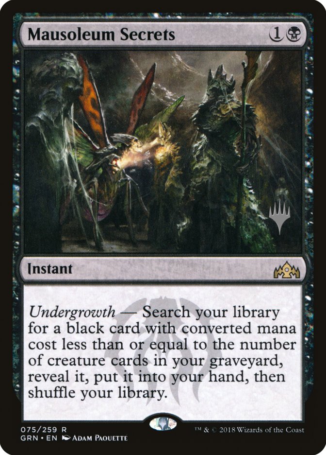Mausoleum Secrets (Promo Pack) [Guilds of Ravnica Promos] | The CG Realm