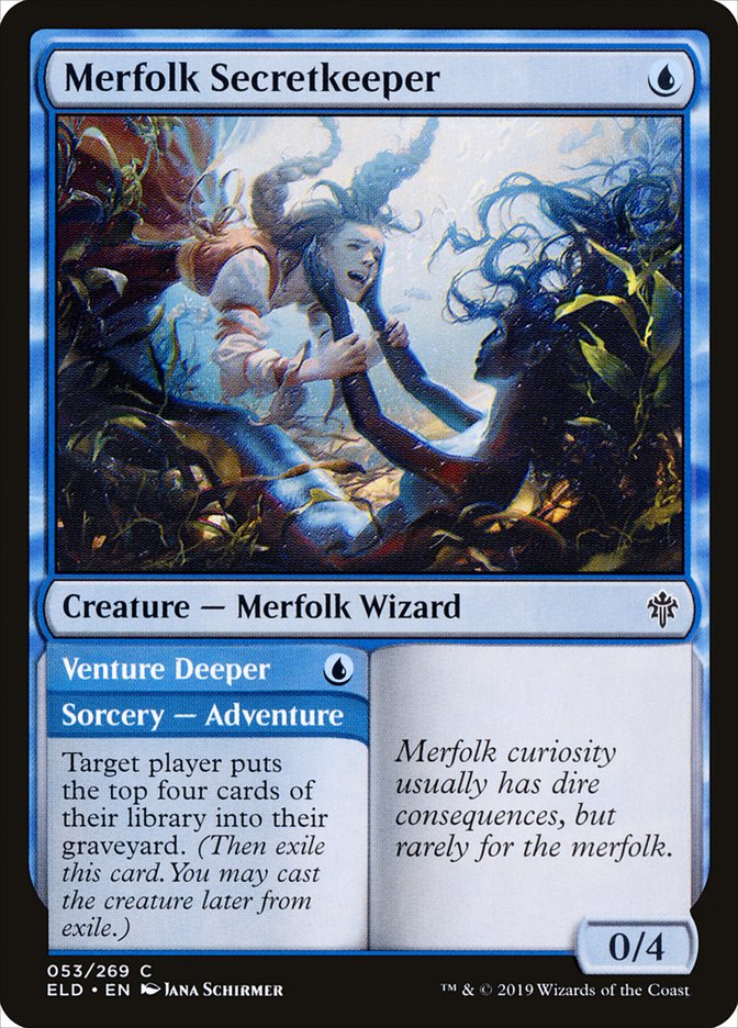 Merfolk Secretkeeper // Venture Deeper [Throne of Eldraine] | The CG Realm