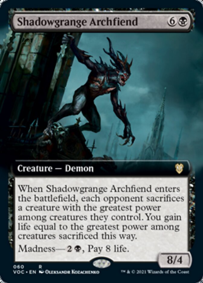 Shadowgrange Archfiend (Extended Art) [Innistrad: Crimson Vow Commander] | The CG Realm