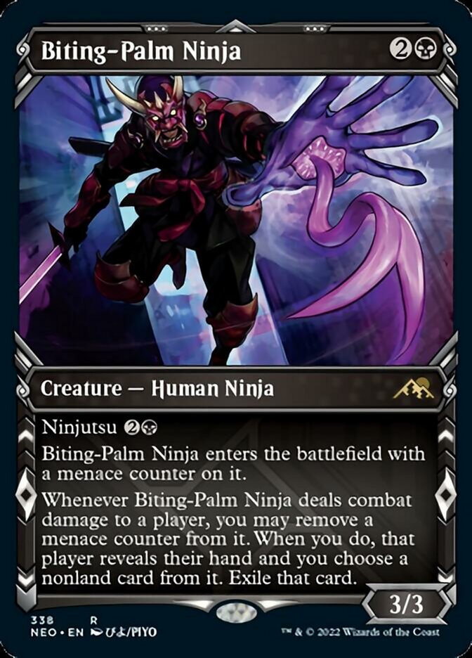 Biting-Palm Ninja (Showcase Ninja) [Kamigawa: Neon Dynasty] | The CG Realm