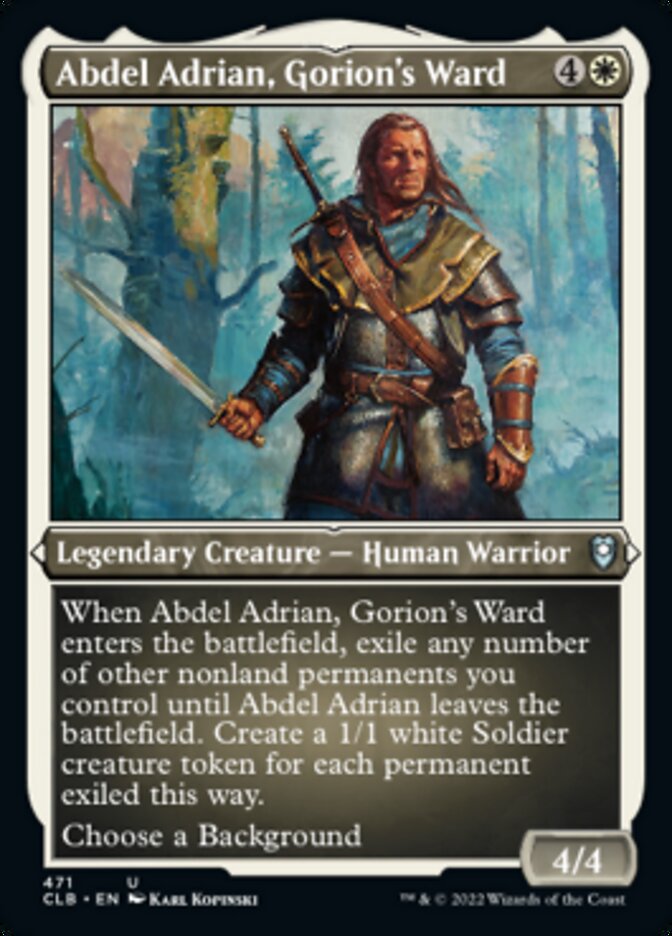 Abdel Adrian, Gorion's Ward (Foil Etched) [Commander Legends: Battle for Baldur's Gate] | The CG Realm