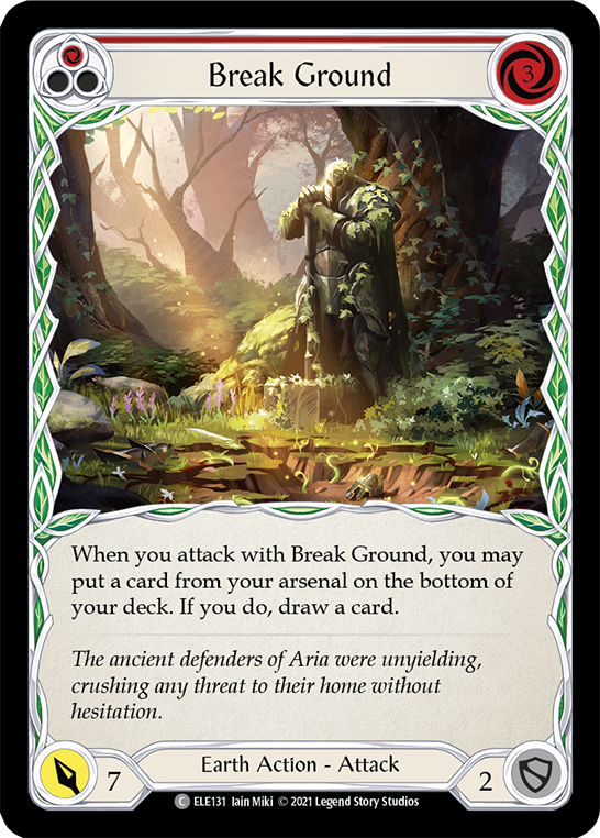 Break Ground (Red) [ELE131] (Tales of Aria)  1st Edition Normal | The CG Realm