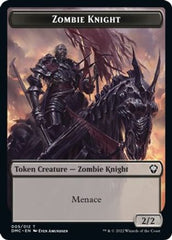 Zombie Knight // Griffin Double-Sided Token [Dominaria United Commander Tokens] | The CG Realm