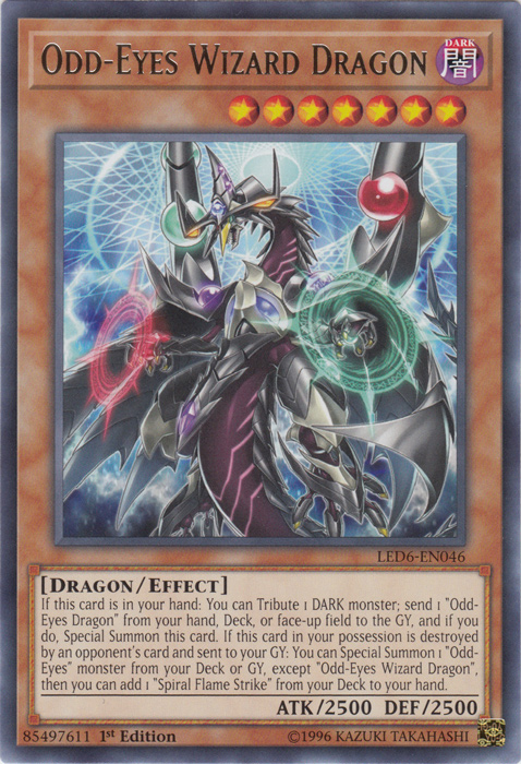Odd-Eyes Wizard Dragon [LED6-EN046] Rare | The CG Realm