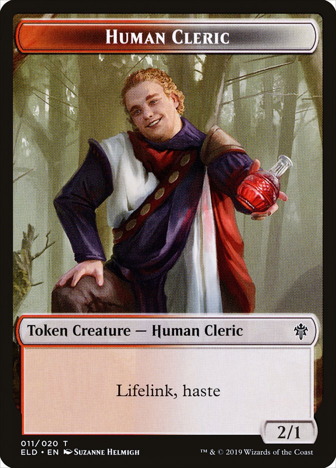 Human Cleric Token [Throne of Eldraine Tokens] | The CG Realm