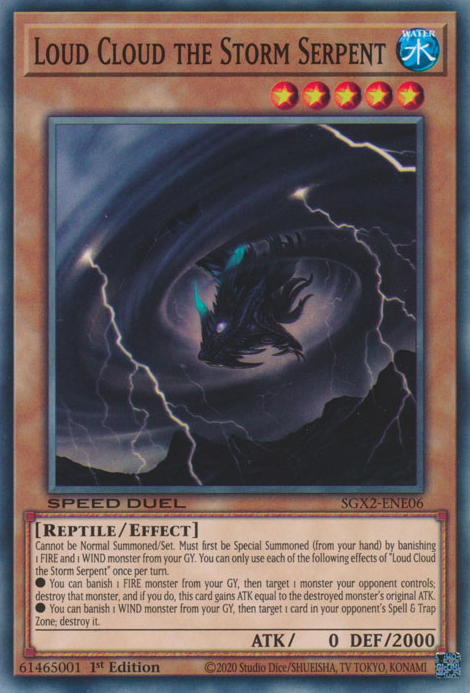 Loud Cloud the Storm Serpent [SGX2-ENE06] Common | The CG Realm