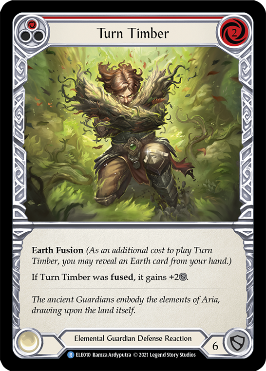 Turn Timber (Red) [ELE010] (Tales of Aria)  1st Edition Rainbow Foil | The CG Realm