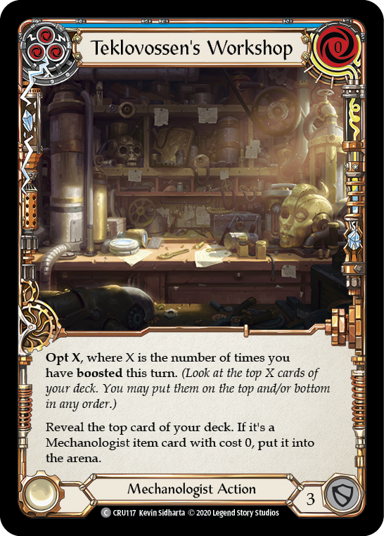 Teklovossen's Workshop (Blue) [CRU117] (Crucible of War)  1st Edition Normal | The CG Realm