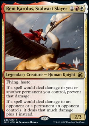 Rem Karolus, Stalwart Slayer (Promo Pack) [Innistrad: Midnight Hunt Promos] | The CG Realm