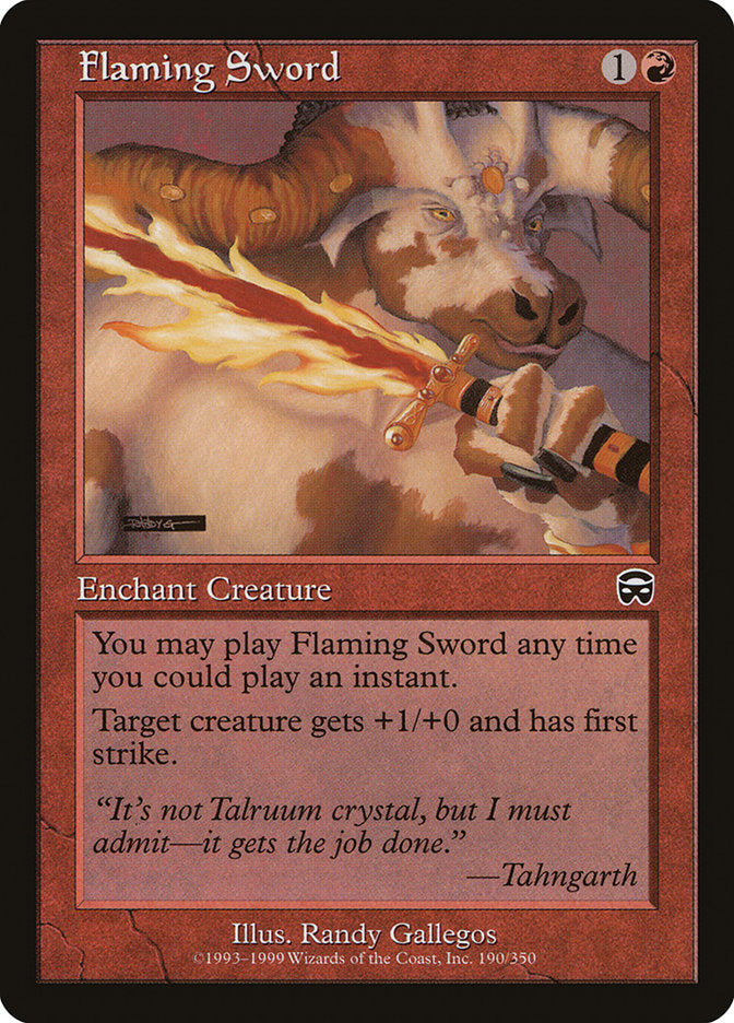 Flaming Sword [Mercadian Masques] | The CG Realm