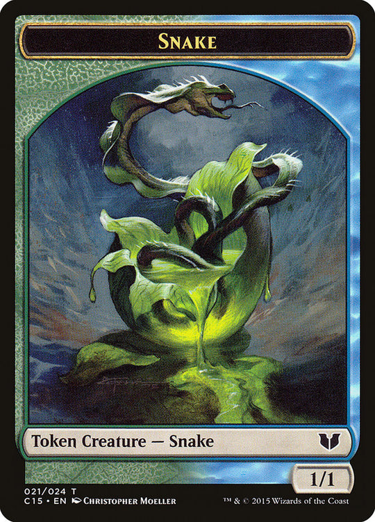 Snake (021) // Saproling Double-Sided Token (C15-021) - Commander 2015 Tokens